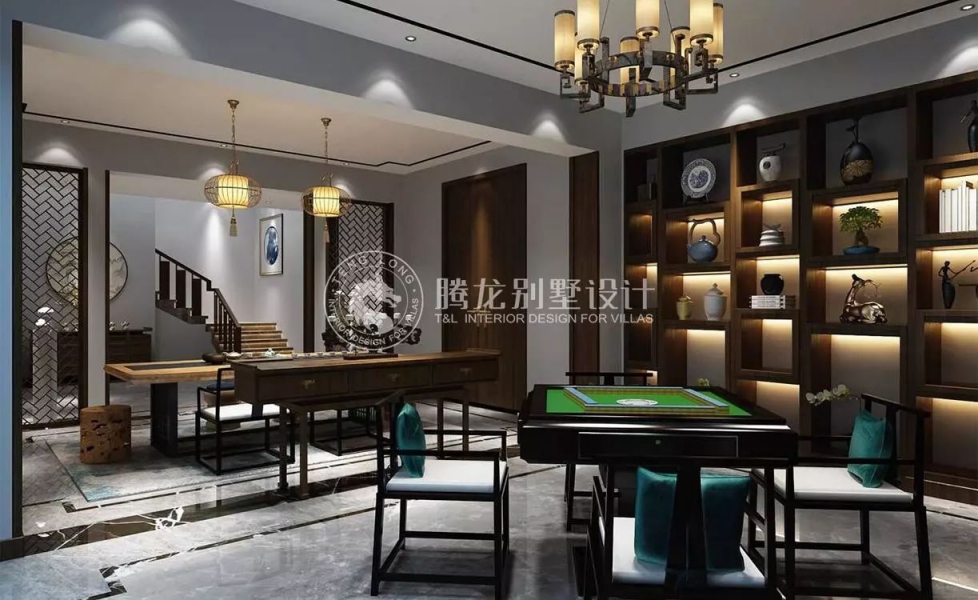 新中式别墅装修效果图 新中式别墅装修效果图